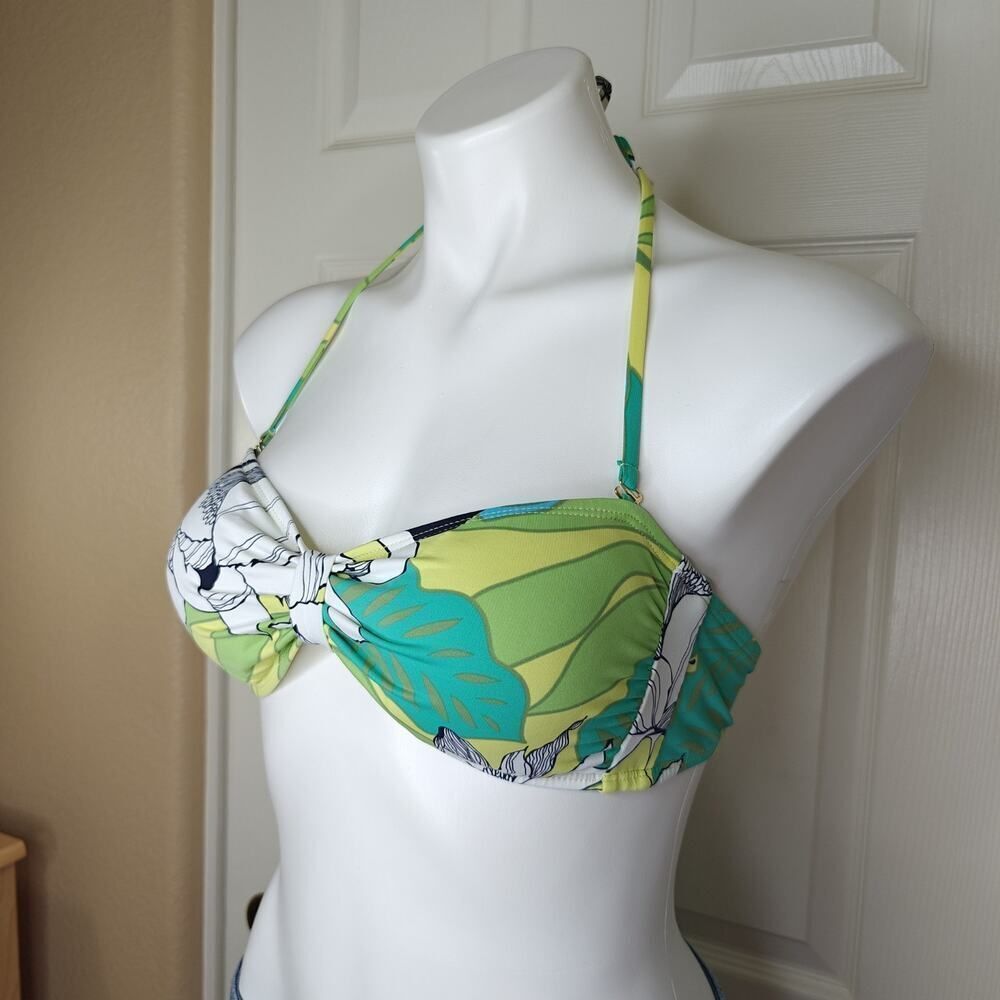 Vintage GAP floral tie neck padded bikini top sz M